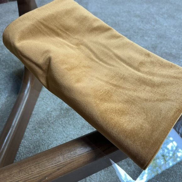 Set of Three (3) Fall Gold Velvet Rectangle Pillow Covers. Approx 11 x 19" - Picture 2 of 5